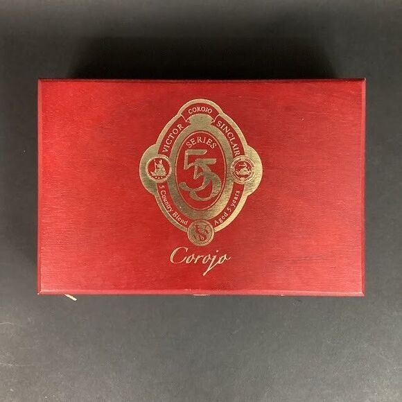 Victor Sinclair - 55 Series - Corojo  - Red - Hinged Wooden Cigar Box - Picture 2 of 7